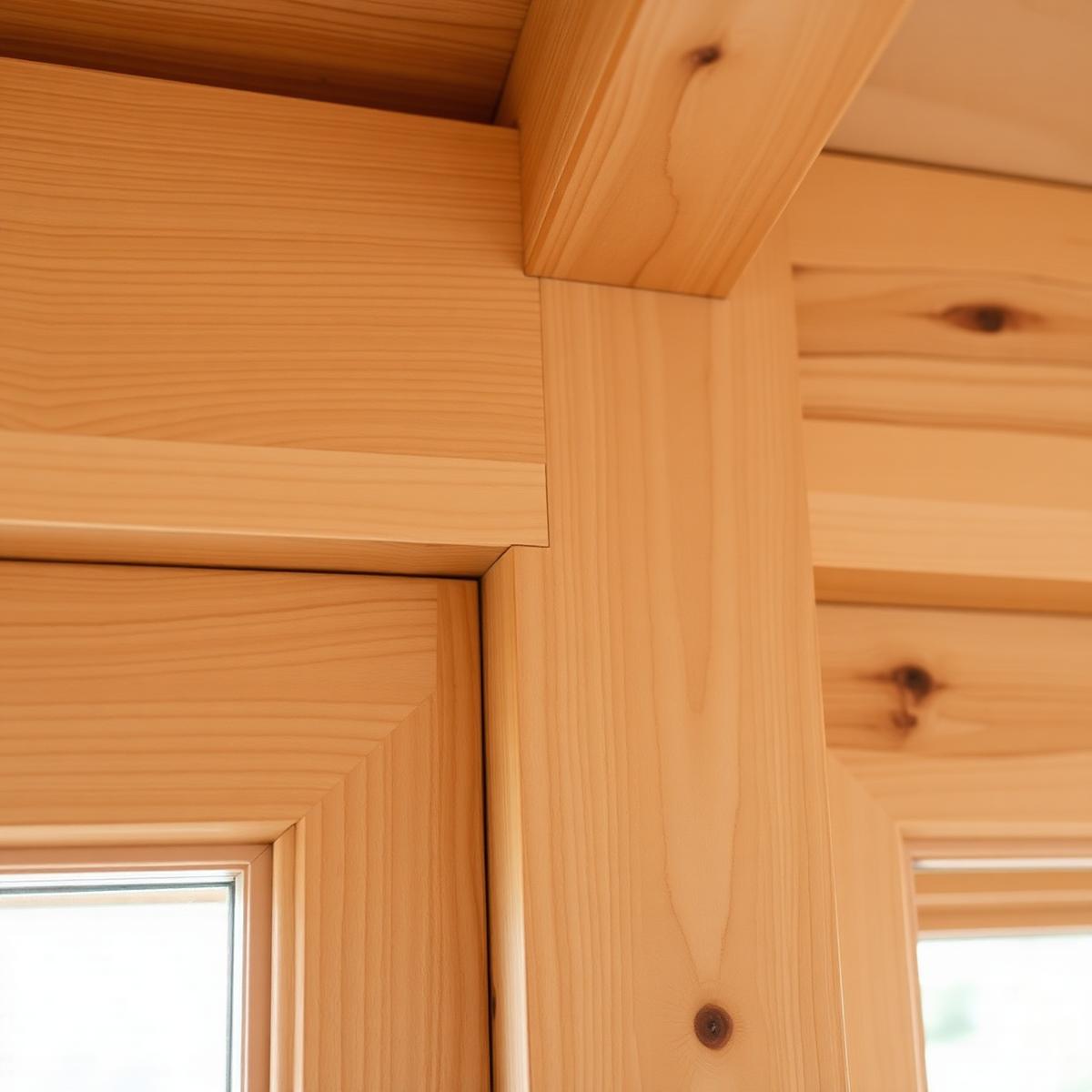 Close-up detail of high-quality carpentry joinery